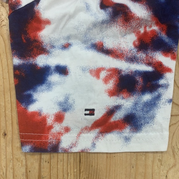 Tommy Hilfiger T-shirt Tie Dye Youth M 12-14 Red White and Blue - 4th of July - Picture 4 of 8
